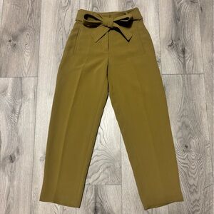 Wilfred Aritzia Tie Waist Dress Pants Camel High Waisted Straight Leg Size 00